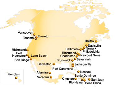 North America and Mexico Map