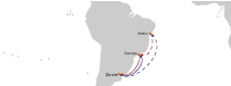 South America Mercosul Route Service Map