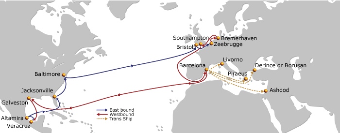 World Map NAmer East