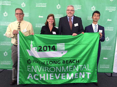 Holding the Award Flag